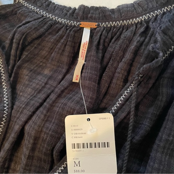 NWT Free People Black Tank with Tassels - Picture 10 of 10